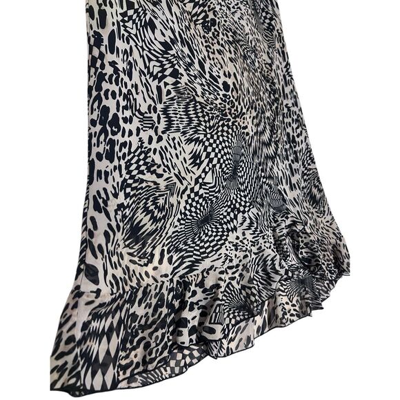 L Amadei By D.P. Altomonte Animal Print Max Skirt Ruffled Ends Women’s Size XL V - Picture 5 of 9